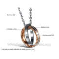 Elegant jewelry factory price stainless steel necklace matching couple necklaces